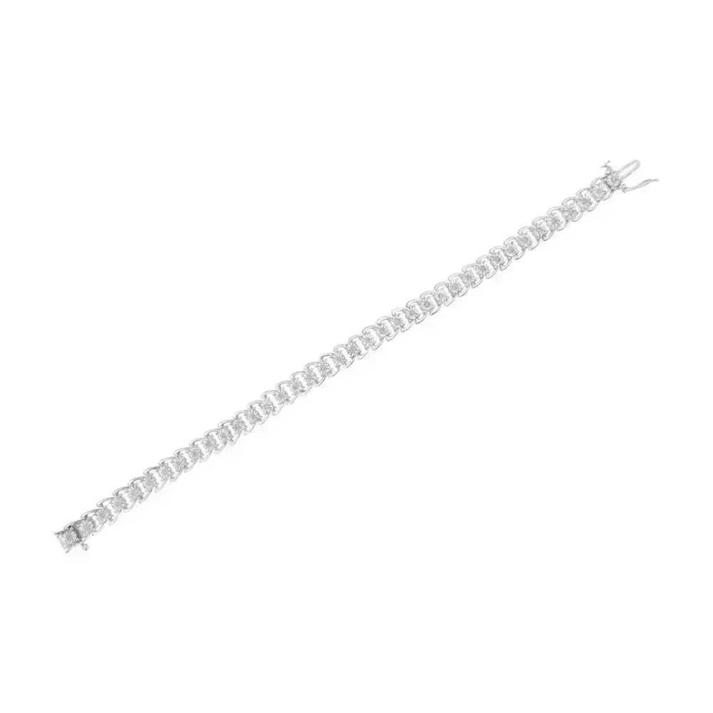 Haus of Brilliance .925 Sterling Silver 1/2 Cttw Diamond Miracle 7" Bracelet - Picture 7 of 7